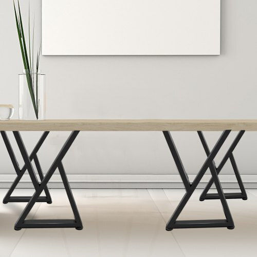 Vevor Picior Metalic Mobilier 2 Bucăți Potrivit Pentru Masă / Măsuță / Birou 71.12x45.72cm Negru