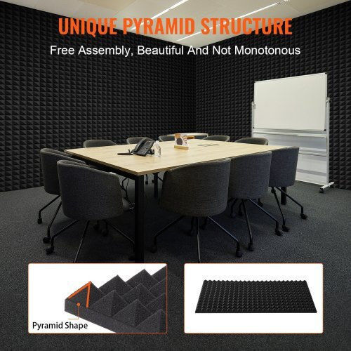 Vevor Vevor Audio-Behandlungsmaterial Satz in Pyramid Design 48cm x 24cm x 2mm