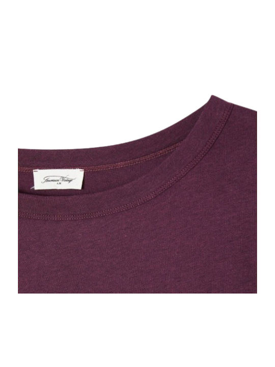 Women's Summer Blouse Cotton Long Sleeve Purple