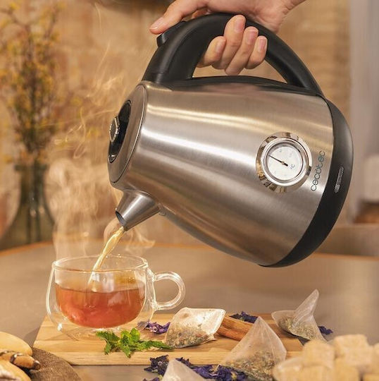 Cecotec Thermosense 620 Retro Steel Kettle 1.7lt 2200W Silver