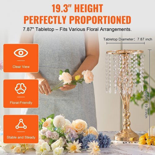 Vevor 12 Pcs 49cm Crystal Wedding Vase Event Decoration Hlhpsjk50cm1yxmi4v0
