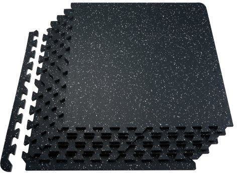 Vevor Rubber Gym Floor Puzzle Mat Black 12pcs
