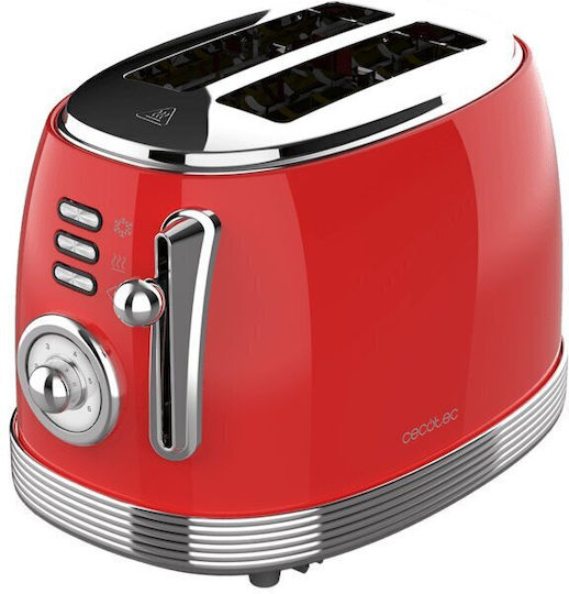 Cecotec Vintage Light Toaster 2 Schlitze 700W Rot