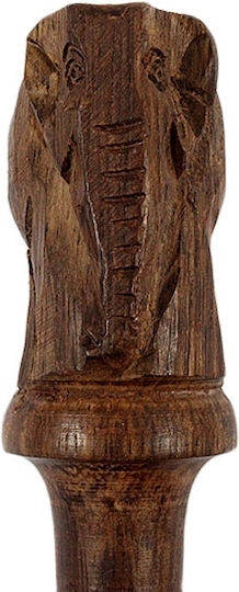 Wooden Stick Singing Bowl Carved Elephant Design 14x2.5cm