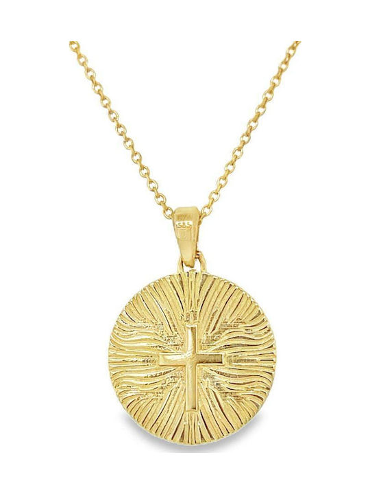 Xryseio Charm Semn Zodiacal Leo Din Aur Galben 14 Carate Cu Zircon