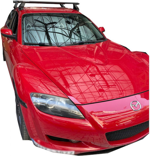Menabo Μπάρες Οροφής Μεταλλικές για Mazda RX-8 2003-2012 (Σετ με πόδια)