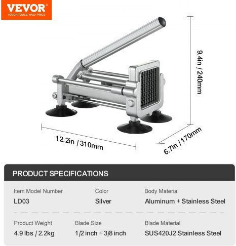 Vevor Stainless Steel Potato Cutter