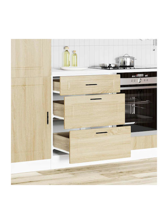 Porto Kitchen Floor Drawer Unit Oak Sonoma 60x46x81.5pcs