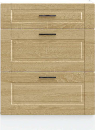 Porto Comodă de Bucătărie de Podea Oak Sonoma 60x46x81.5buc