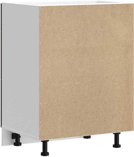 Comodă de Bucătărie de Podea Smoked Oak 60x46x81.5buc