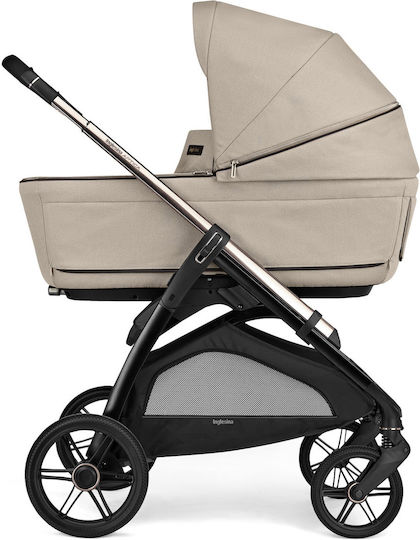 Inglesina Aptica Quattro Darwin Infant Recline Adjustable 3 in 1 Baby Stroller Suitable for Newborn Pashmina Beige / Palladio Black 10.4kg