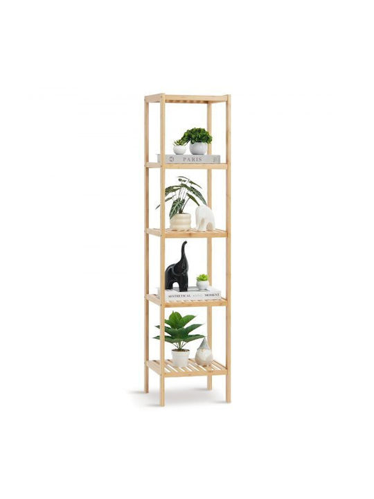 Bibliotecă Colț Bej 33x33x147 cm