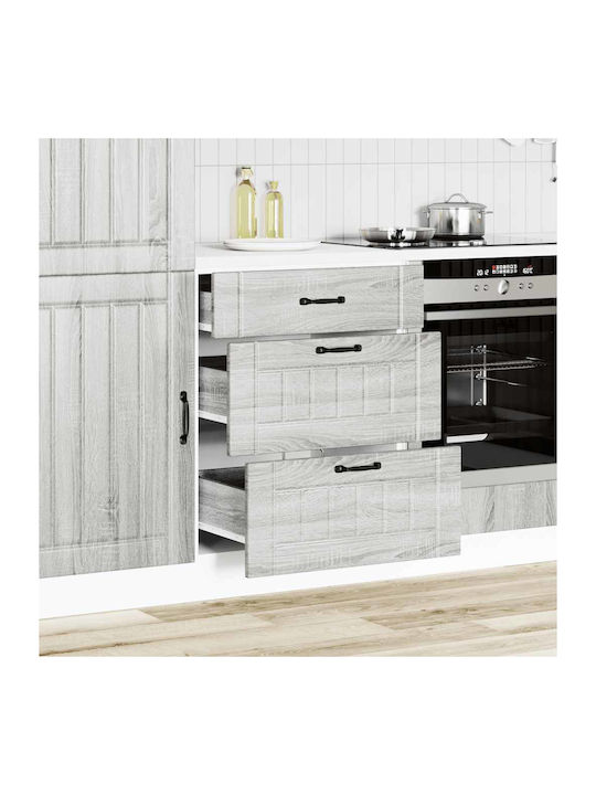 Lucca Kitchen Floor Drawer Unit Sonoma Grey 60x46x81.5pcs