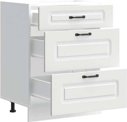 Kalmar Comodă de Bucătărie de Podea Alb 51.5x46x81.5buc