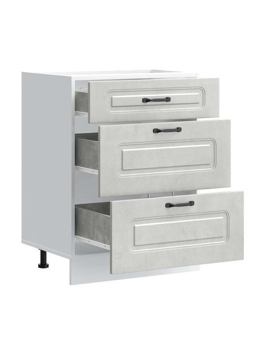 Kalmar Bodenstehende Küchenschublade Gray 60x46x81.5Stück