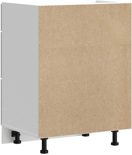 Kalmar Kitchen Floor Drawer Unit Gray 60x46x81.5pcs