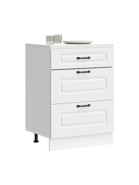 Kalmar Comodă de Bucătărie de Podea Alb 51.5x46x81.5buc