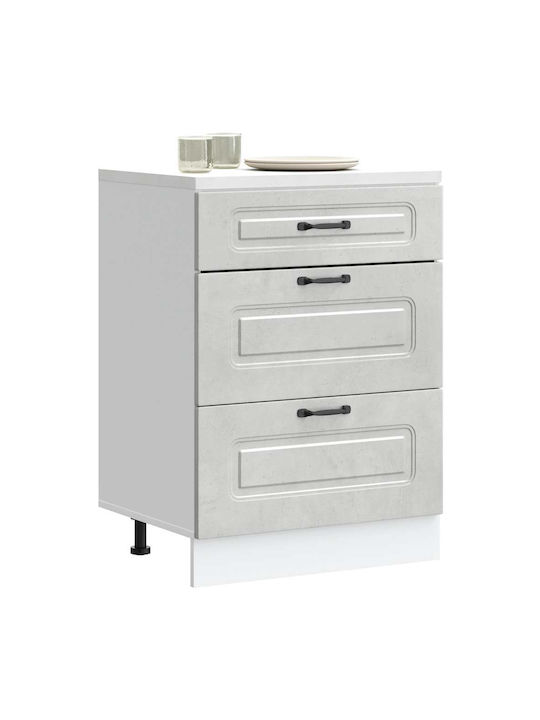 Kalmar Bodenstehende Küchenschublade Gray 60x46x81.5Stück