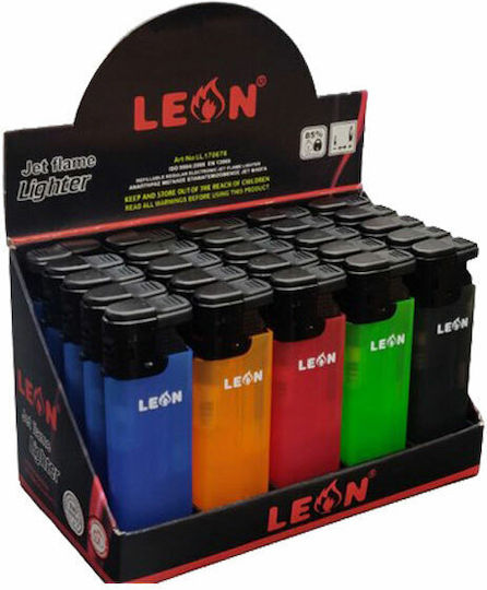 Leonflame Winddichter Feuerzeuge Flamme Typ Jet Verschiedene Designs oder Farben