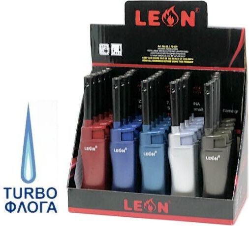 Leonflame Αναπτήρας Flamme Winddicht in Gray Farbe 12.5cm (Μiverse Farben)