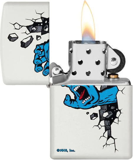 Zippo Santa Cruz Запалка с Пламък в Бял Цвят