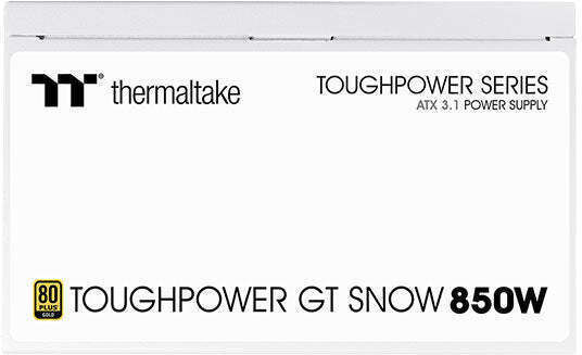 Thermaltake Toughpower GT Snow 850W White Computer Power Supply Full Modular 80 Plus Gold