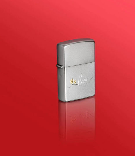 Zippo Love Запалка Пламък В Сребрист Цвят