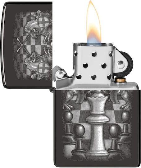 Zippo Chess Lighter Flame in Black Color