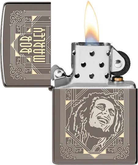Zippo Bob Marley Windproof Flame Lighter in Gray Color