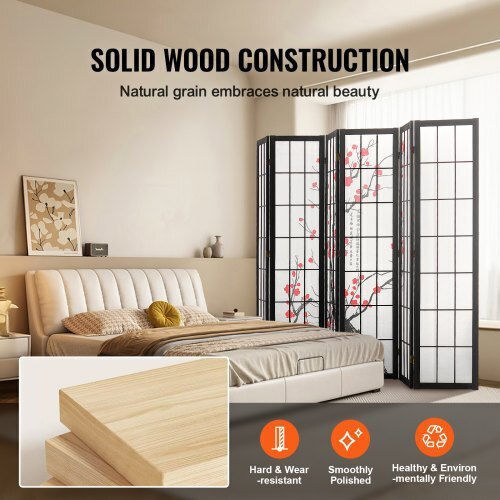 Vevor Decorativ Paravan Lemn 242x170cm