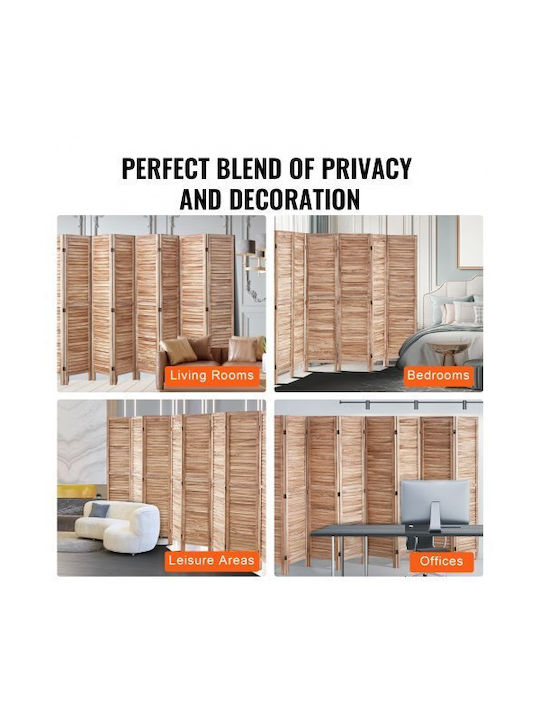 Vevor Διακοσμητικό Παραβάν Ξύλινο 325x170cm