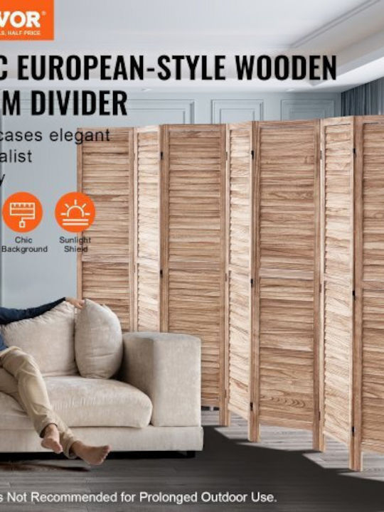 Vevor Διακοσμητικό Παραβάν Ξύλινο 325x170cm