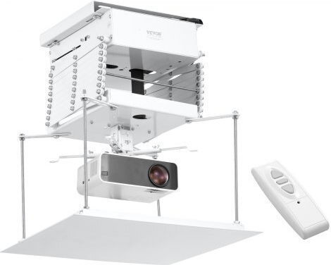 Vevor Βάση Projector Οροφής με Μέγιστο Φορτίο 15kg Λευκή