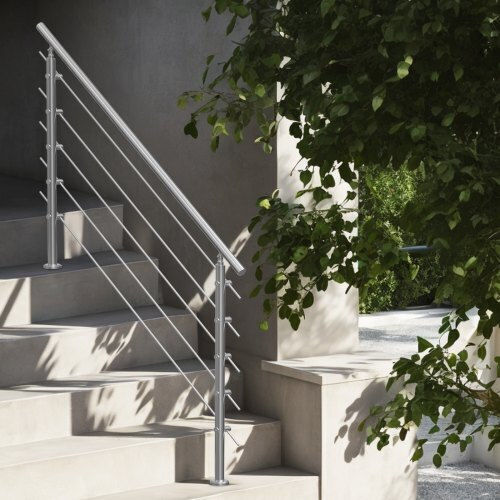 Vevor Κουπαστές 59in Εξωτερικά Σκαλοπάτια 5 Σταυρούς Βεράντα Κατάστρωμα Bxgslzfs150c5sapev0