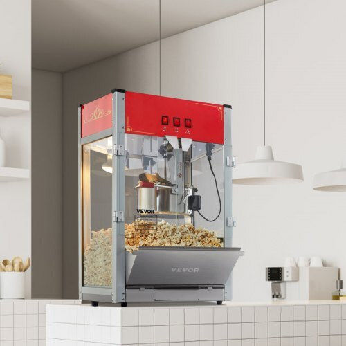Vevor Επαγγελματική Μηχανή Pop Corn 1440W με Παραγωγή 340gr