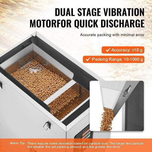 Vevor Automatic Particle Filling Machine 10-1000g Stainless Steel Weighing Machine Seeds Tea Grains Ldsklfzjbzd15egl0v2