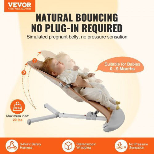 Vevor Manual Baby Relax Brown for Child up to 9kg