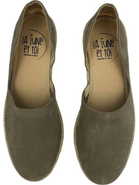 Women's Suede Espadrilles Brown
