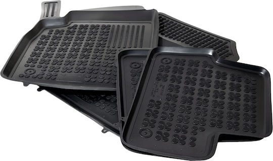 Rezaw Plast Set of Front and Rear Mats Tray Type 4pcs from Rubber for Renault Clio Black