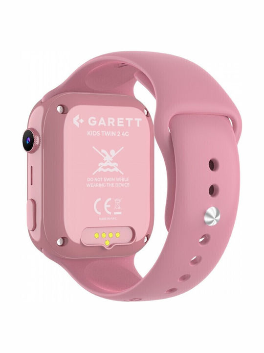 Garett Ceas digital pentru copii Twin cu curea din cauciuc/plastic Roz