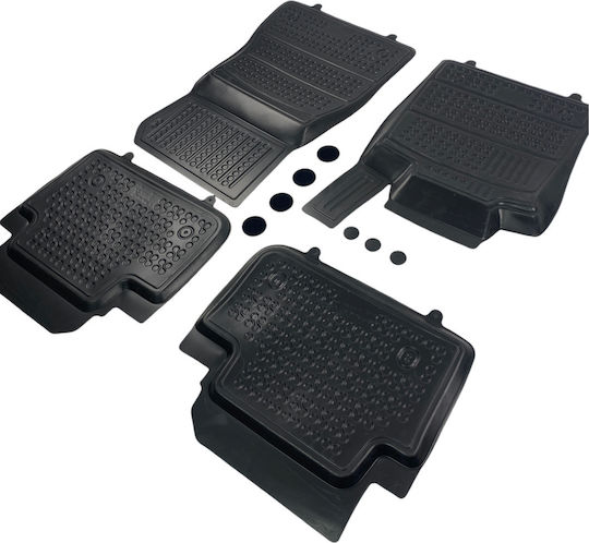 Set of Front and Rear Mats 4pcs Tray Type for BMW Series 5 2023+ Black