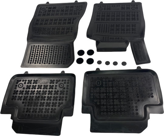 Set of Front and Rear Mats 4pcs Tray Type for BMW Series 5 2023+ Black