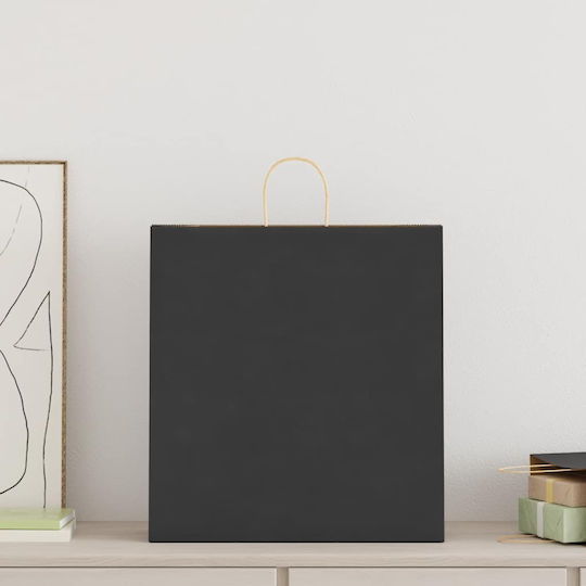 vidaXL Paper Bag for Gift Black 45x48x17cm. 250pcs