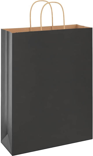 vidaXL Χάρτινη Τσάντα για Δώρο Μαύρη 32x42x12εκ. 250τμχ
