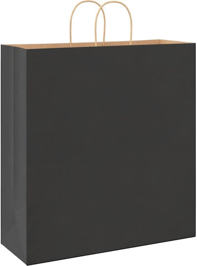 vidaXL Paper Bag for Gift Black 45x48x17cm. 250pcs