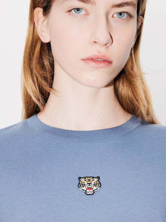 Lucky Tiger Women's T-shirt Blue