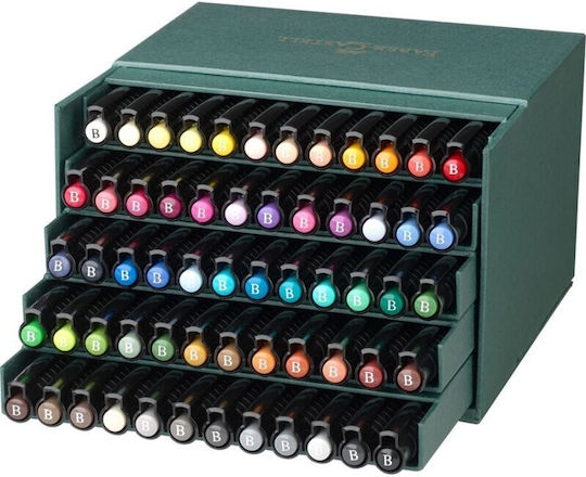 Faber Castell Pitt Artist Pen Brush India Ink Pen Studio Box 60 Pieces