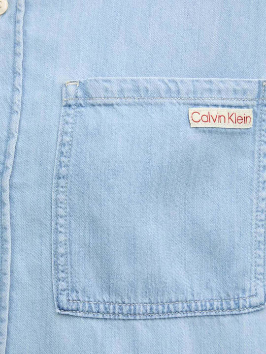 Mini Shirt Dress Denim Medium