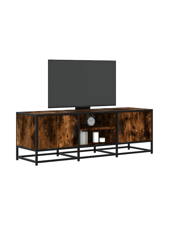 TV-Ständer aus Metall & Rauch Eichenholz M120xT35xH41cm