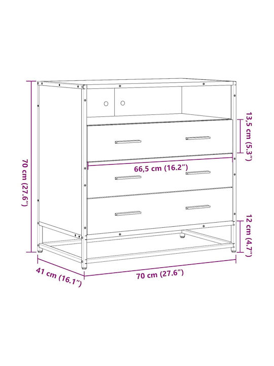 Comoda pentru Dormitor Sonoma Oak 70x41x70buc